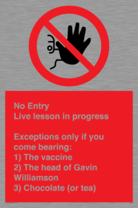 PA7048: No Entry -  Live Lesson in progress.