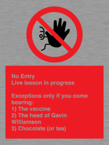 PA7048: No Entry -  Live Lesson in progress.