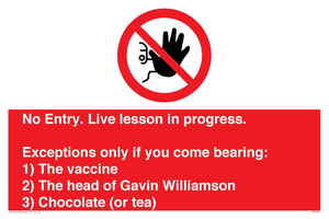PA7048: No Entry -  Live Lesson in progress.