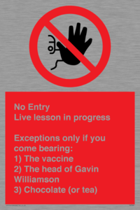 PA7048: No Entry -  Live Lesson in progress.