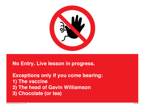 PA7048: No Entry -  Live Lesson in progress.