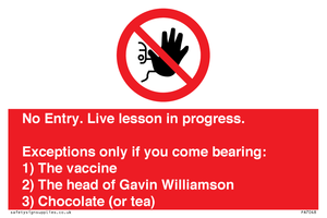 PA7048: No Entry -  Live Lesson in progress.