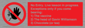 PA7048: No Entry -  Live Lesson in progress.