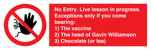 PA7048: No Entry -  Live Lesson in progress.