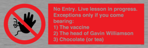 PA7048: No Entry -  Live Lesson in progress.