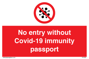 PA7050: No entry without Covid-19 immunity passport