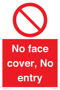 PA7063: No face cover, No entry