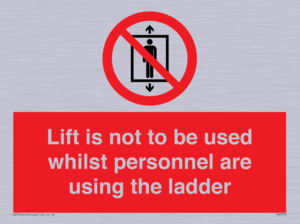 PA7075: Lift is not to be used whilst personnel are using the ladder