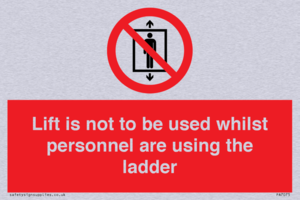 PA7075: Lift is not to be used whilst personnel are using the ladder