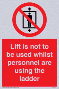 PA7075: Lift is not to be used whilst personnel are using the ladder