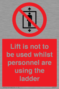 PA7075: Lift is not to be used whilst personnel are using the ladder