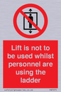 PA7075: Lift is not to be used whilst personnel are using the ladder