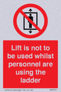 PA7075: Lift is not to be used whilst personnel are using the ladder