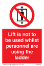 PA7075: Lift is not to be used whilst personnel are using the ladder
