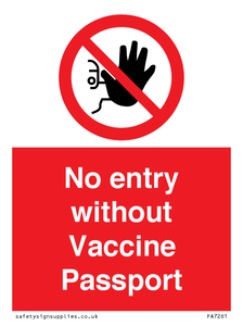 PA7261: No entry without Vaccine Passport