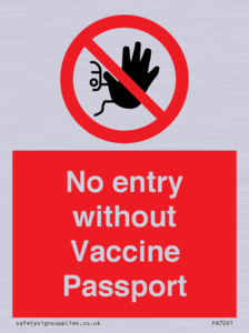 PA7261: No entry without Vaccine Passport