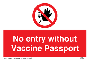 PA7261: No entry without Vaccine Passport