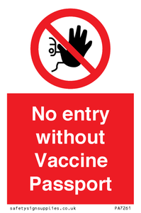 PA7261: No entry without Vaccine Passport