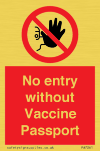 PA7261: No entry without Vaccine Passport