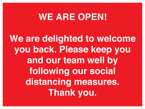 PA7325: WE ARE OPEN! We are delighted to welcome you back. Please keep you and our team well by following our social distancing measures. Thank you.