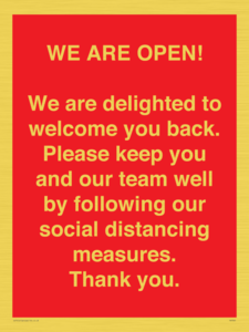 PA7325: WE ARE OPEN! We are delighted to welcome you back. Please keep you and our team well by following our social distancing measures. Thank you.