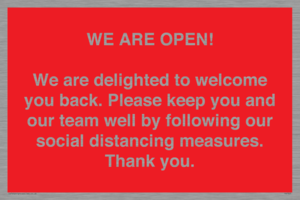 PA7325: WE ARE OPEN! We are delighted to welcome you back. Please keep you and our team well by following our social distancing measures. Thank you.