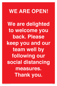 PA7325: WE ARE OPEN! We are delighted to welcome you back. Please keep you and our team well by following our social distancing measures. Thank you.