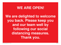 PA7325: WE ARE OPEN! We are delighted to welcome you back. Please keep you and our team well by following our social distancing measures. Thank you.