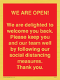 PA7325: WE ARE OPEN! We are delighted to welcome you back. Please keep you and our team well by following our social distancing measures. Thank you.