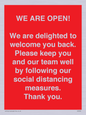 PA7325: WE ARE OPEN! We are delighted to welcome you back. Please keep you and our team well by following our social distancing measures. Thank you.