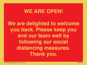 PA7325: WE ARE OPEN! We are delighted to welcome you back. Please keep you and our team well by following our social distancing measures. Thank you.