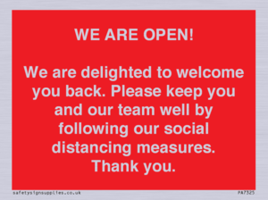PA7325: WE ARE OPEN! We are delighted to welcome you back. Please keep you and our team well by following our social distancing measures. Thank you.