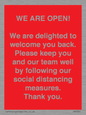 PA7325: WE ARE OPEN! We are delighted to welcome you back. Please keep you and our team well by following our social distancing measures. Thank you.