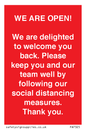PA7325: WE ARE OPEN! We are delighted to welcome you back. Please keep you and our team well by following our social distancing measures. Thank you.