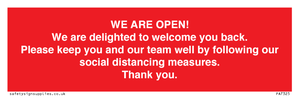 PA7325: WE ARE OPEN! We are delighted to welcome you back. Please keep you and our team well by following our social distancing measures. Thank you.