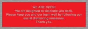 PA7325: WE ARE OPEN! We are delighted to welcome you back. Please keep you and our team well by following our social distancing measures. Thank you.