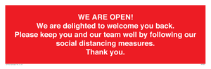 PA7325: WE ARE OPEN! We are delighted to welcome you back. Please keep you and our team well by following our social distancing measures. Thank you.