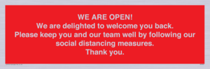 PA7325: WE ARE OPEN! We are delighted to welcome you back. Please keep you and our team well by following our social distancing measures. Thank you.