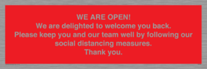 PA7325: WE ARE OPEN! We are delighted to welcome you back. Please keep you and our team well by following our social distancing measures. Thank you.