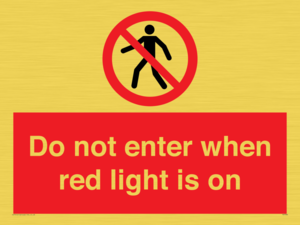 PA7384: Do not enter when red light is on