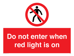 PA7384: Do not enter when red light is on