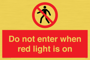 PA7384: Do not enter when red light is on