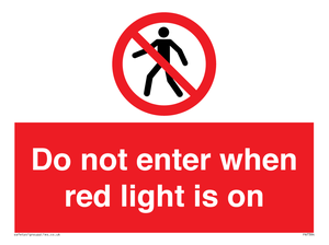 PA7384: Do not enter when red light is on