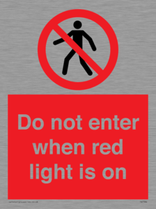 PA7384: Do not enter when red light is on