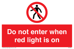 PA7384: Do not enter when red light is on