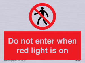 PA7384: Do not enter when red light is on
