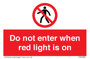 PA7384: Do not enter when red light is on