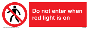 PA7384: Do not enter when red light is on