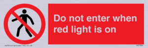 PA7384: Do not enter when red light is on