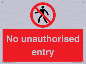PA7608: No unauthorised entry